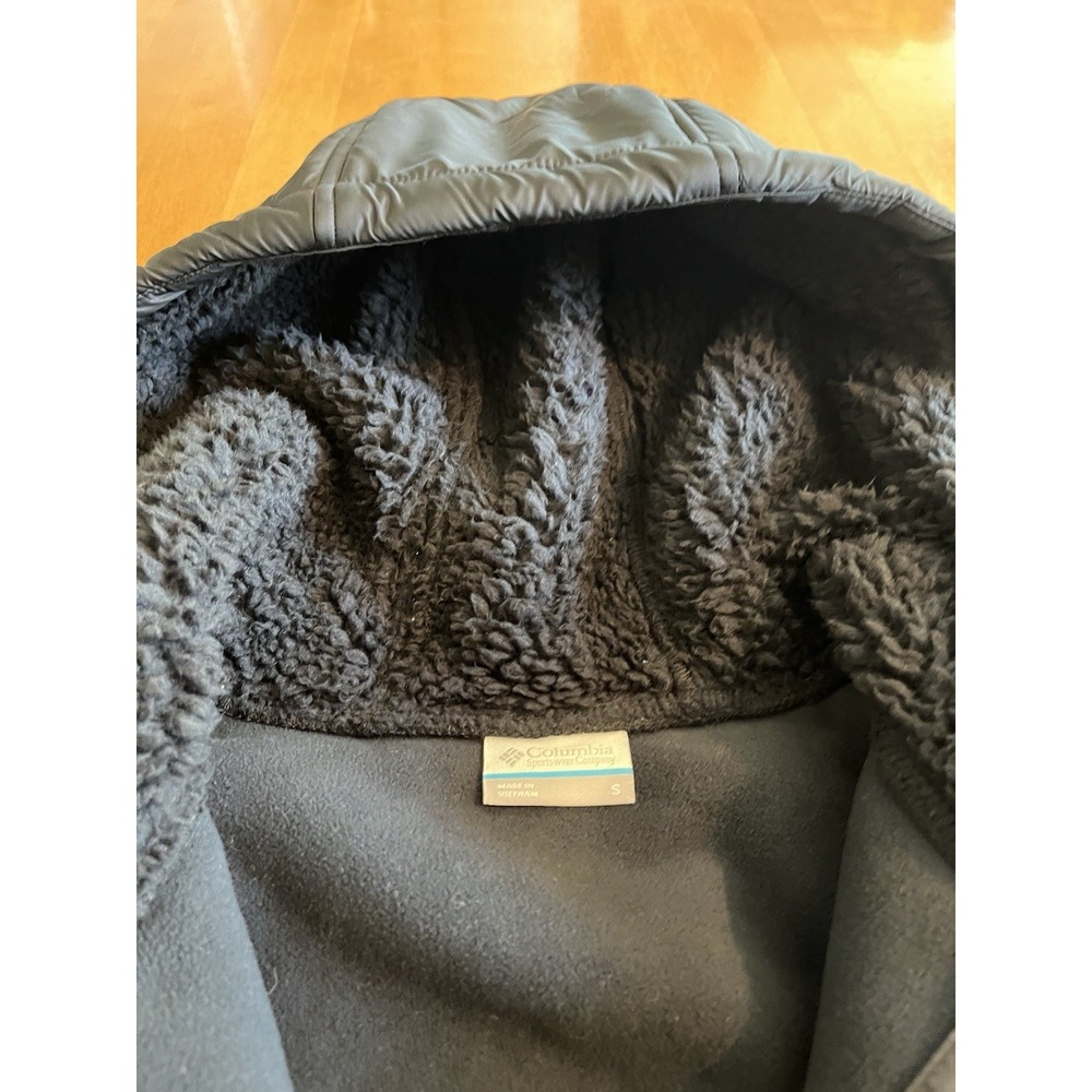Columbia Women's Autumn Light Hooded Fleece Full Zip NEW Sz S Small Black - Picture 6 of 9